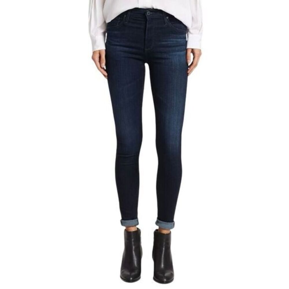 AG Jeans Women's The Farrah Skinny Jeans Size 28 Dark Blue Stretch Denim